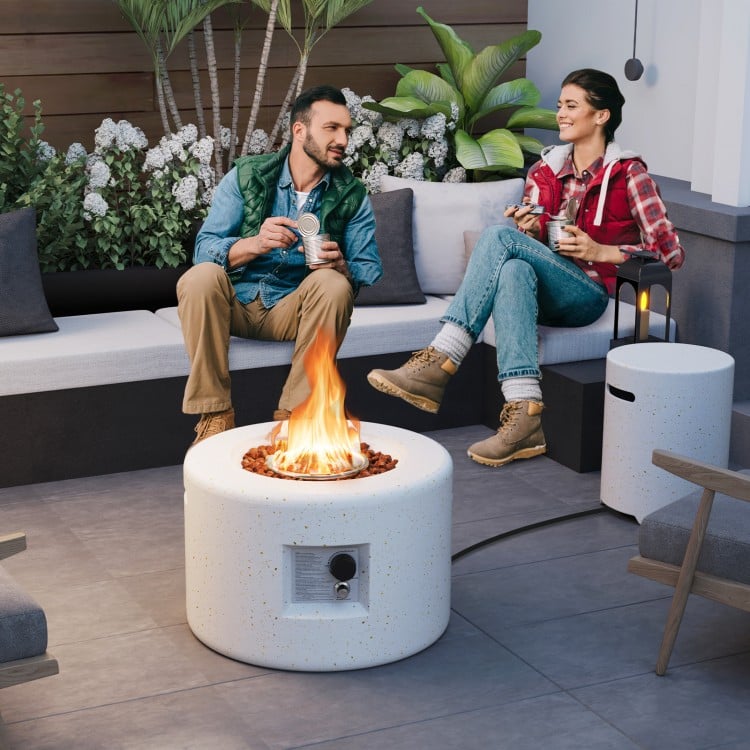 40,000 BTU Fire Pit Table Set with Hideaway Tank Holder