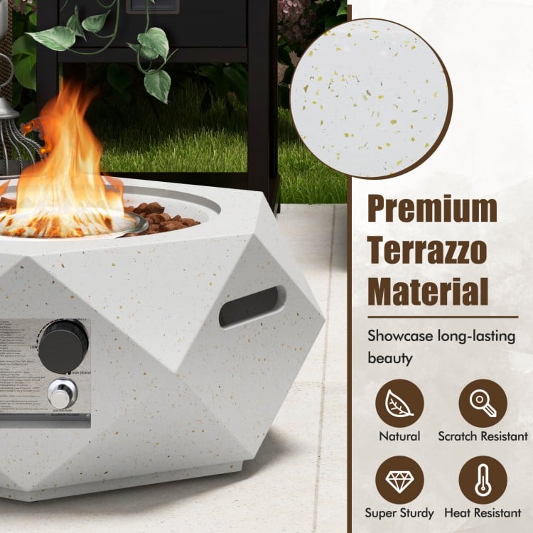 40,000 BTU Fire Pit Table Set with Stainless Steel Burner