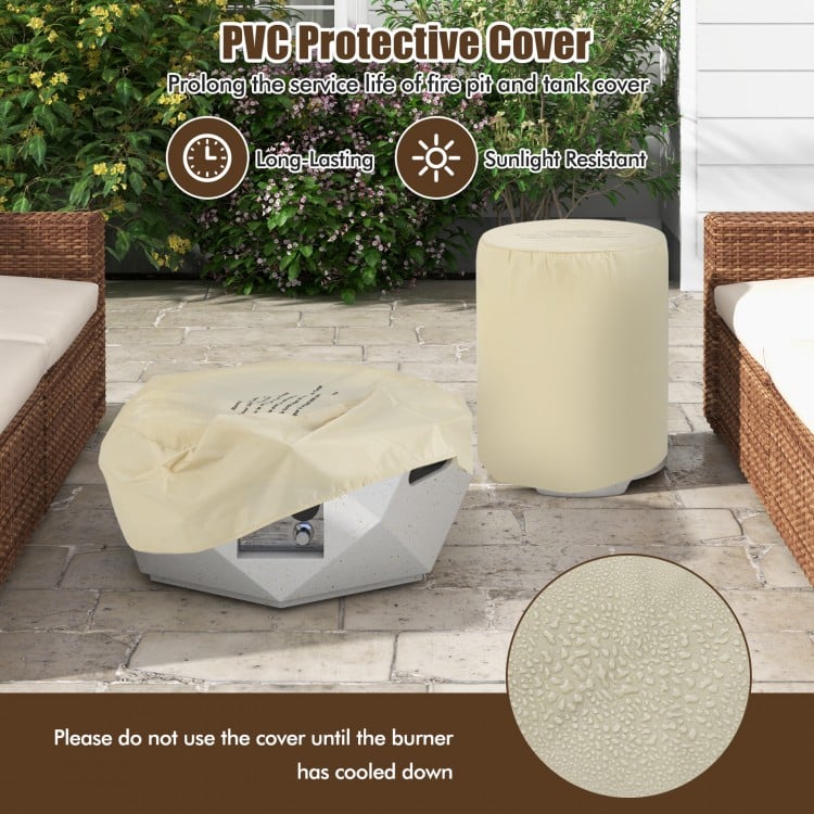 40,000 BTU Fire Pit Table Set with Stainless Steel Burner