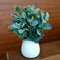 Faris Faux Eucalyptus Bouquet 33.5'' X 14'' (Set of 4) – Farmhouse-Inspired Artificial Flowers for Vase or Home Décor