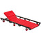 40 Inch Rolling Creeper Padded Mechanic Cart with Adjustable Backrest and Headrest-Red