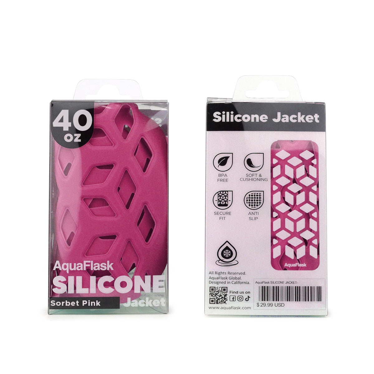 AquaFlask 40oz Silicone Sleeve – Durable, Non-Slip & Stylish Bottle Protector 