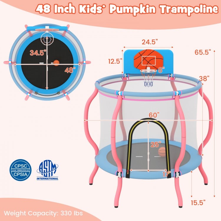 Kids Trampoline Indoor & Outdoor Pumpkin Trampoline