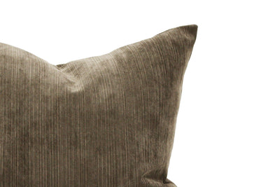 Mink Cushion Cover – Brown Woven Ottoman Decorative Pillow Cover, Hand-Made in Canada