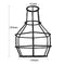 Modern Metal Black Geometric Cage Pendant Light~1308