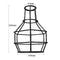Modern Metal Black Geometric Cage Pendant Light~1308