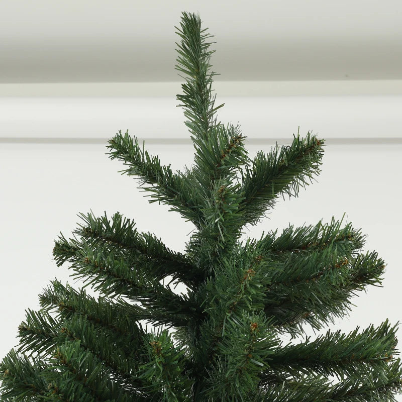 7.5ft Artificial Christmas Trees, Xmas Tree with 1346 Branch Tips, Auto Open Holiday Party Décor with Steel Base for Home Office, Green