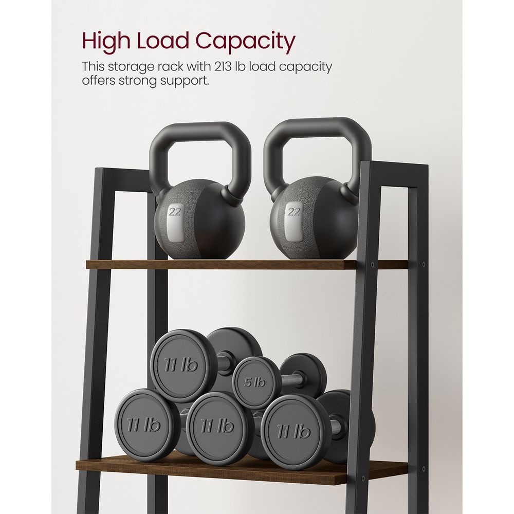 VASAGLE 4-Tier Ladder Shelf with Steel Frame 