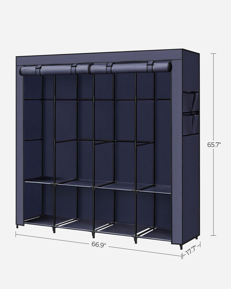 SONGMICS Wardrobe Closet Organizer with Cover 