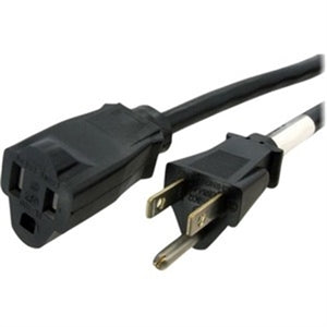 15ft (4.5m) Power Extension Cord, NEMA5-15R to NEMA5-15P Black Extension Cord, 13A 125V, 16AWG, Computer Power Extension Cable