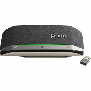 Poly Sync 20+ Wired/Wireless Bluetooth Speakerphone - Microsoft Teams - Silver 