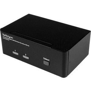 2 Port DisplayPort Dual-Monitor KVM Switch - DisplayPort KVM - 4K 60 Hz 