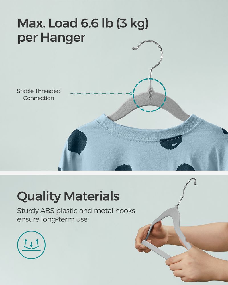 SONGMICS Kids Hangers for Closet 
