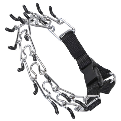 Adjustable Dog Choke Collar Training Chain Dog Necklace with Buckle for Small Medium Large Dogs 