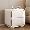 Modern Simple Bedside Table - Solid Wood Night Stand with Storage, Large Capacity 