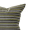 Kiwi Cushion Cover – Silver & Lime Striped Design, Polyester-Viscose Blend, Hand-Made in Canada