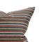 Sizzle Cushion Cover – Sorbet Orange, Brick Red & Charcoal Grey Striped Accent, Hand-made in Canada