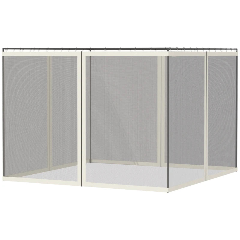 Replacement Mosquito Netting for Gazebo 10' x 13' Black Screen Walls for Canopy with Zippers