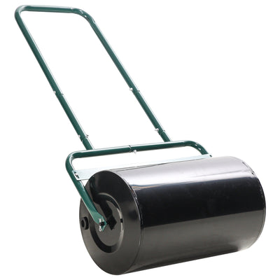 Outsunny Heavy Duty Lawn Roller, 20" Push/Tow Behind Sod Roller, Grass Flattener Filled with 10gal Water/136lbs Sand Green 