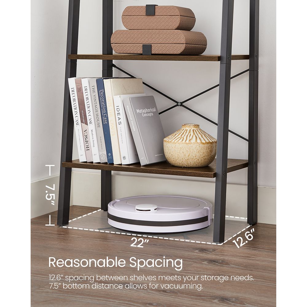 VASAGLE 4-Tier Ladder Shelf with Steel Frame 