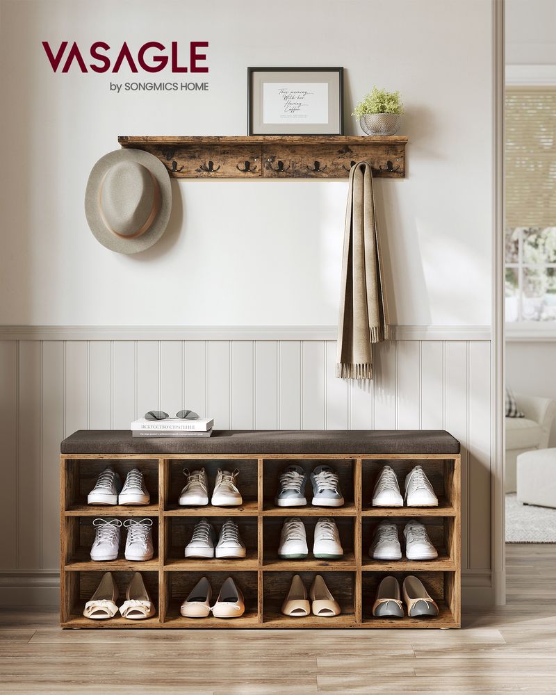 VASAGLE Shoe Bench with Cushion 
