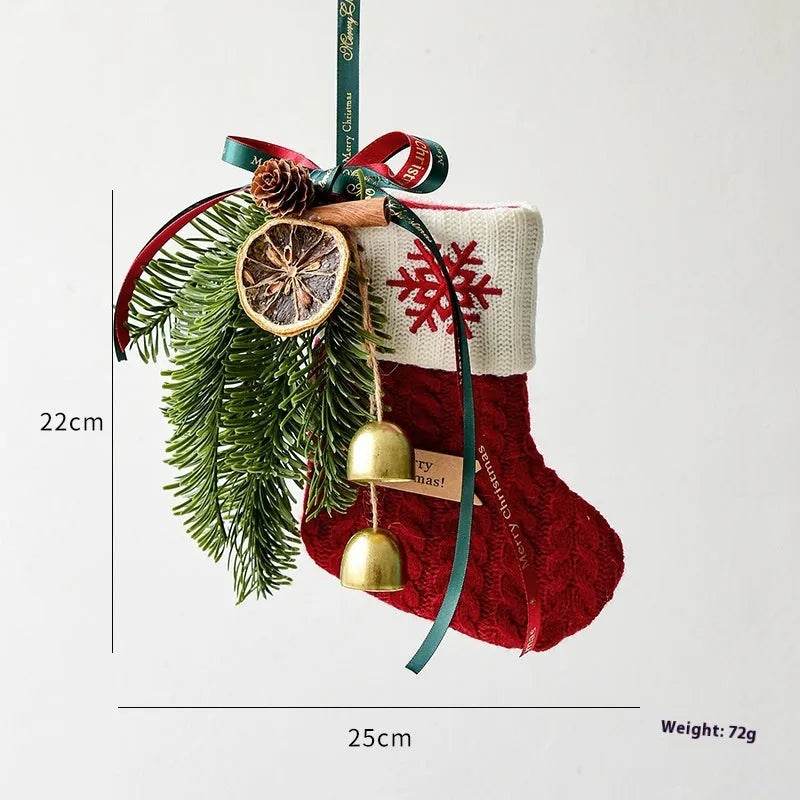 Christmas Decoration Knitted Christmas Stockings Scene Layout 