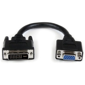 8in DVI to VGA Cable Adapter - DVI-I Male to VGA Female 