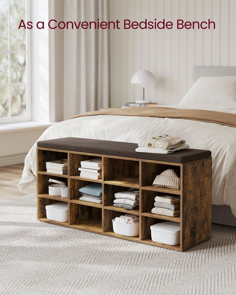 VASAGLE Shoe Bench with Cushion 