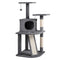44 Inch Tall Kitten Tower with Condo and 2 Plush Perches-Light Gray