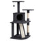 44 Inch Tall Kitten Tower with Condo and 2 Plush Perches-Dark Gray