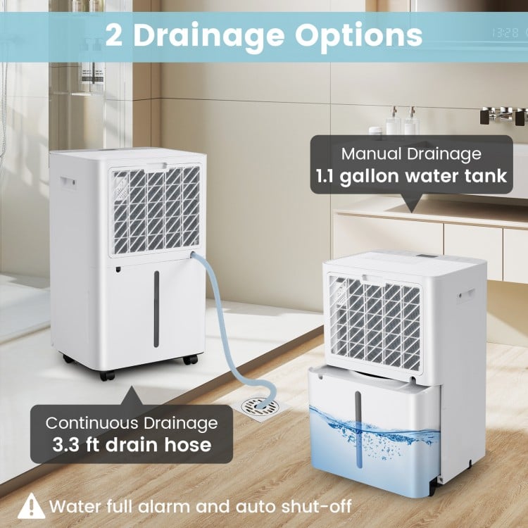 4500 Sq.Ft 54 Pints Dehumidifier with Drain Hose for Home
