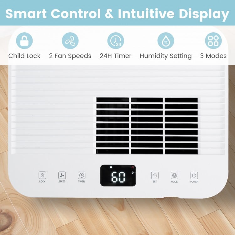 4500 Sq.Ft 54 Pints Dehumidifier with Drain Hose for Home
