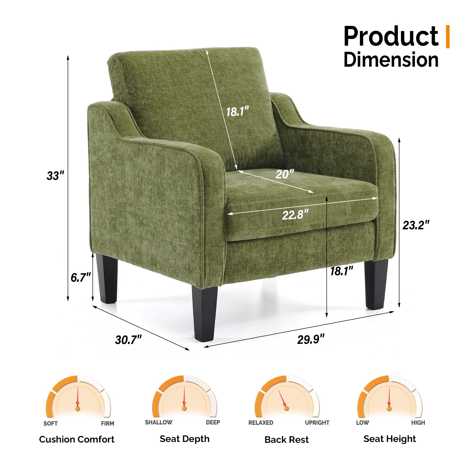 Soft Beige Plush Oversized Accent Chair - Cloud-Like Comfort with High-Density Foam Cushion, Ergonomic Support, Deep Snug Seat Upholstered Lounge Armchair for Living Room/Bedroom/Office, Easy Assembly Included, Bedroom Armcha 