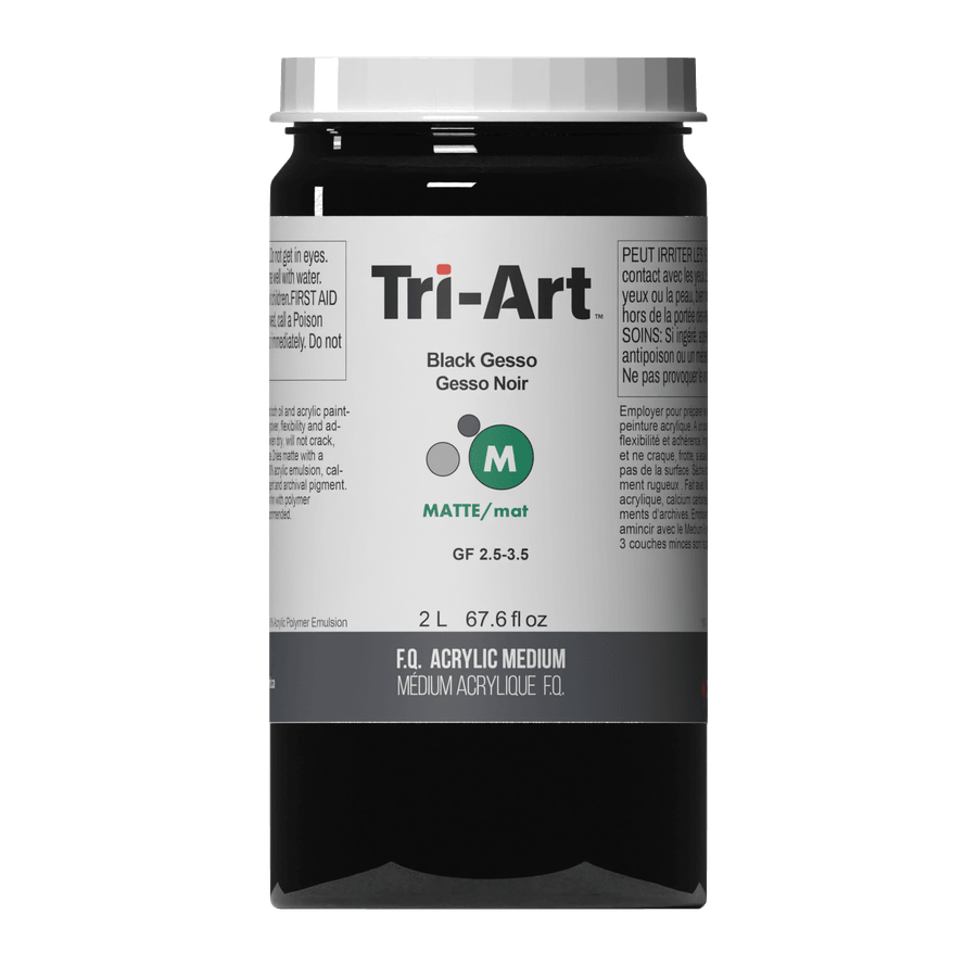 Tri-Art Acrylic Mediums - Black Gesso 