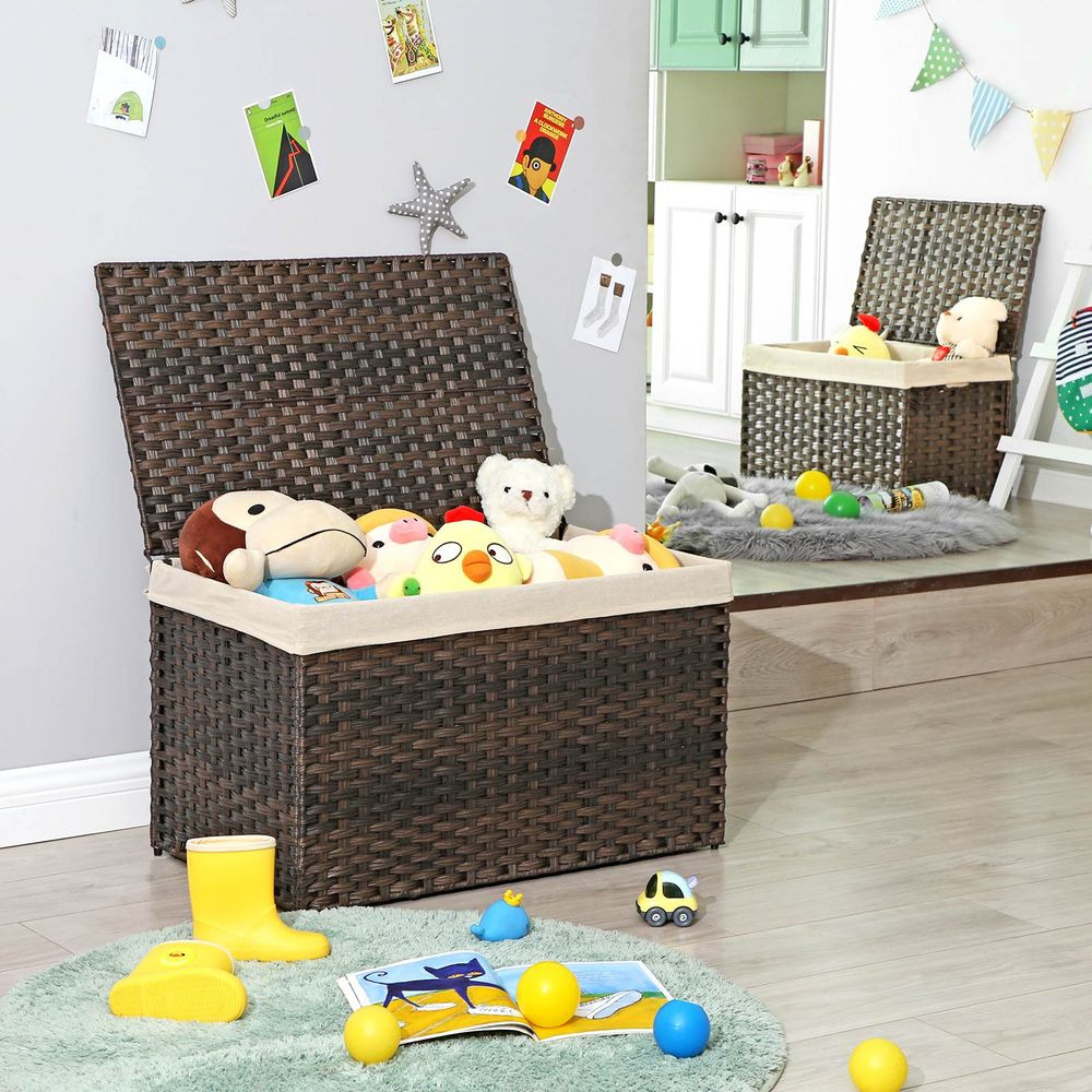 SONGMICS Storage Basket with Lid 