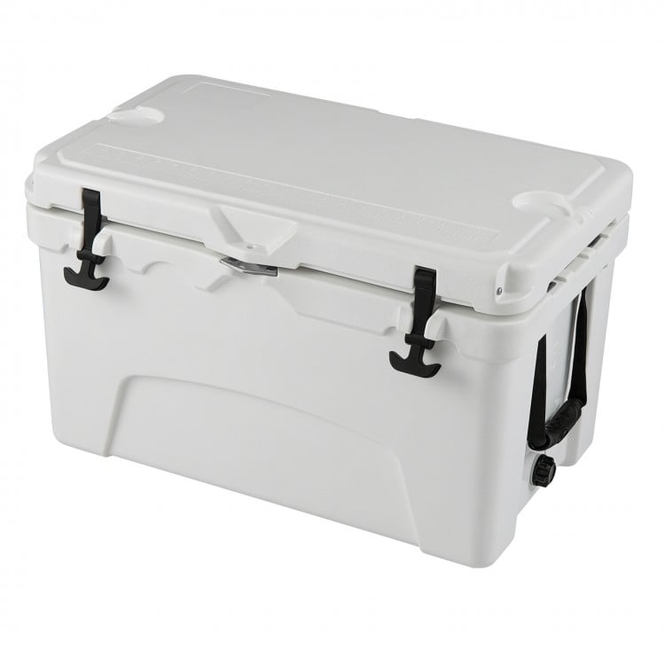 45 Quart Portable Hard Cooler Insulated Ice Chest Keeps Cool for up to 6 Days-White