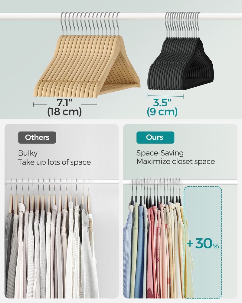 SONGMICS Kids Hangers for Closet 