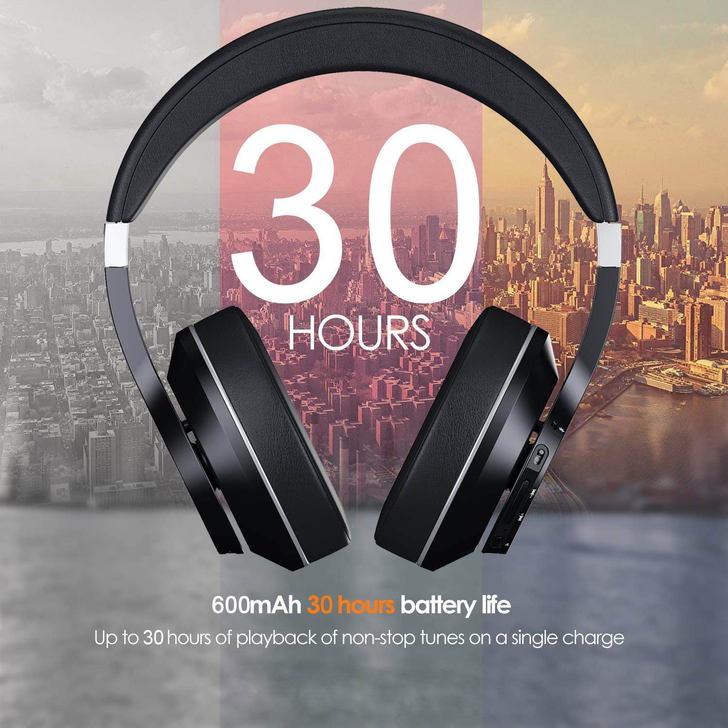 Headworn Sports Noise Cancelling Bluetooth Earphones 