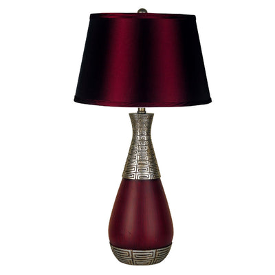 Contemporary Maroon Table Lamp 