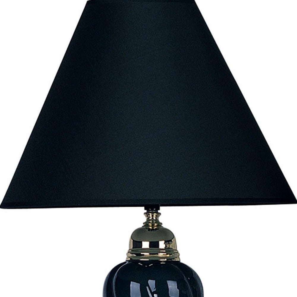 Gold and Navy Blue Table Lamp with Navy Blue Shade