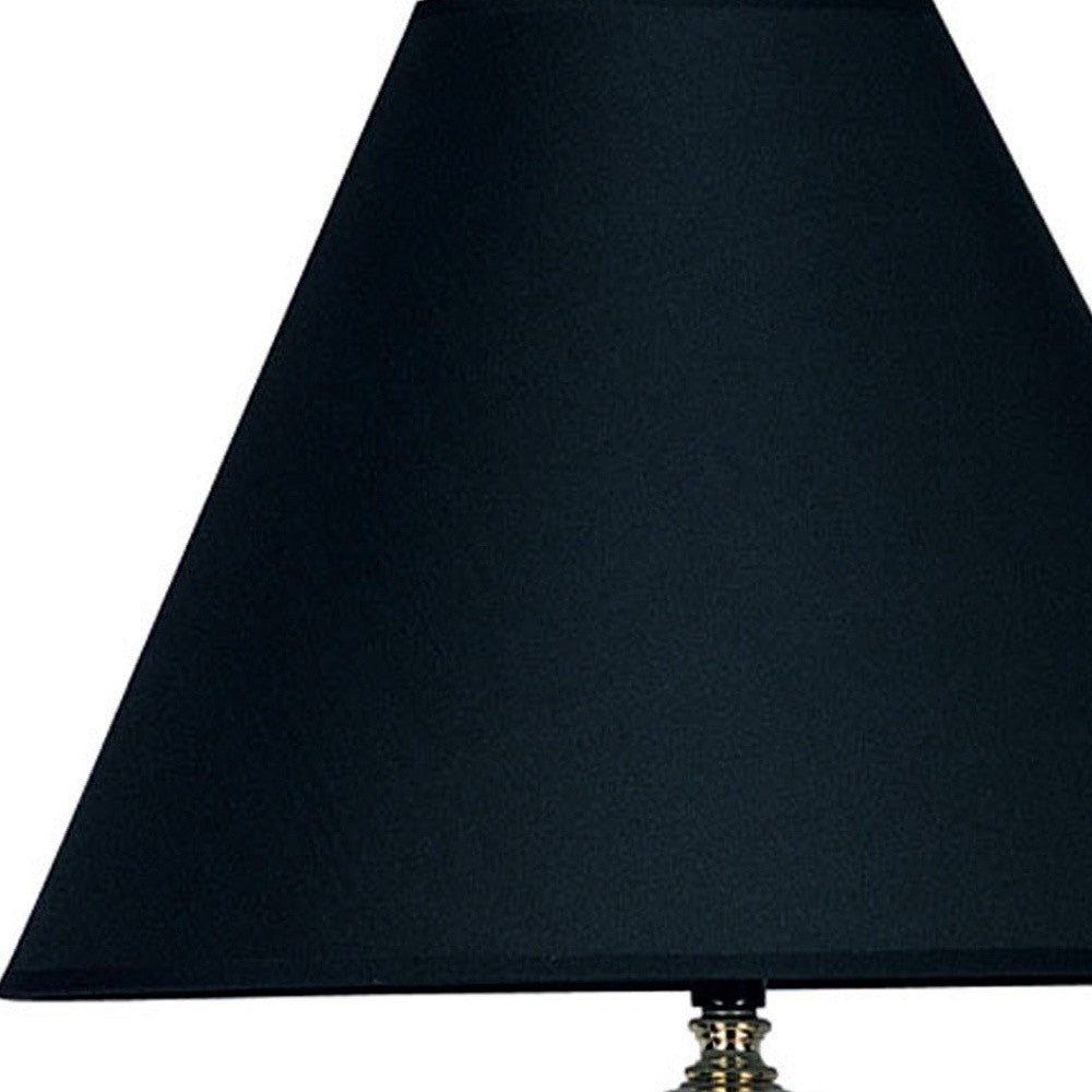 Gold and Navy Blue Table Lamp with Navy Blue Shade