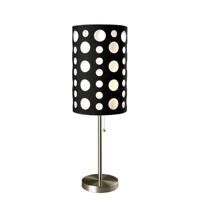 33" Black Metal Novelty Black and White Drum Shade 