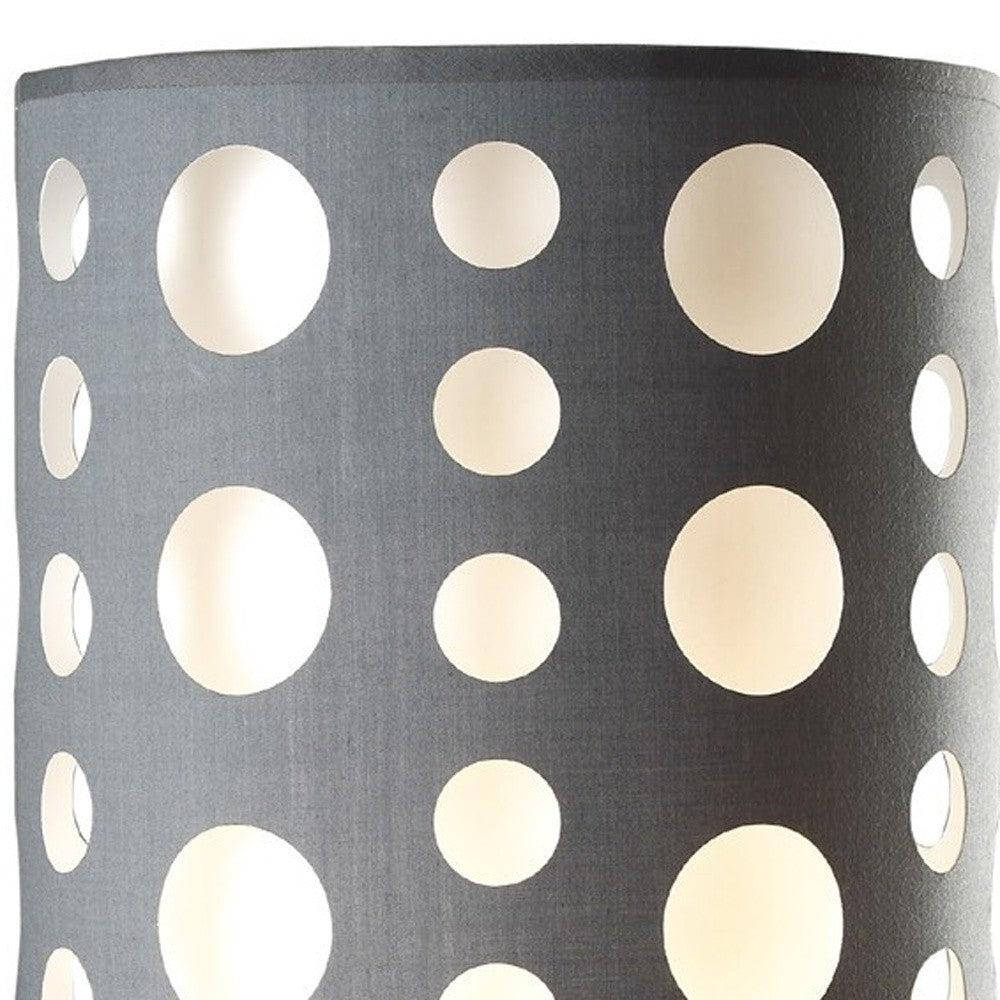 33" Gray and White Mod Dot Novelty Table Lamp