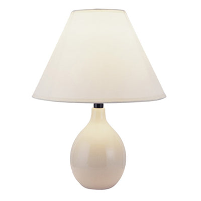 Contempo Bulb Beige Ceramic Table Lamp 