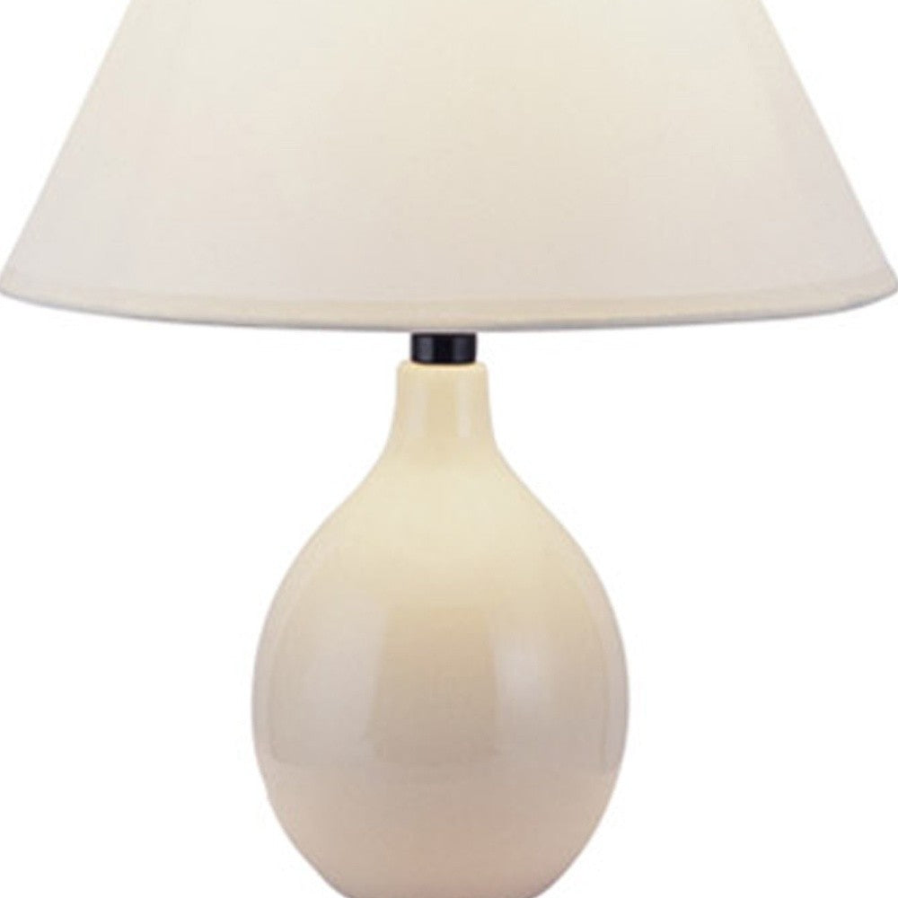 Contempo Bulb Beige Ceramic Table Lamp