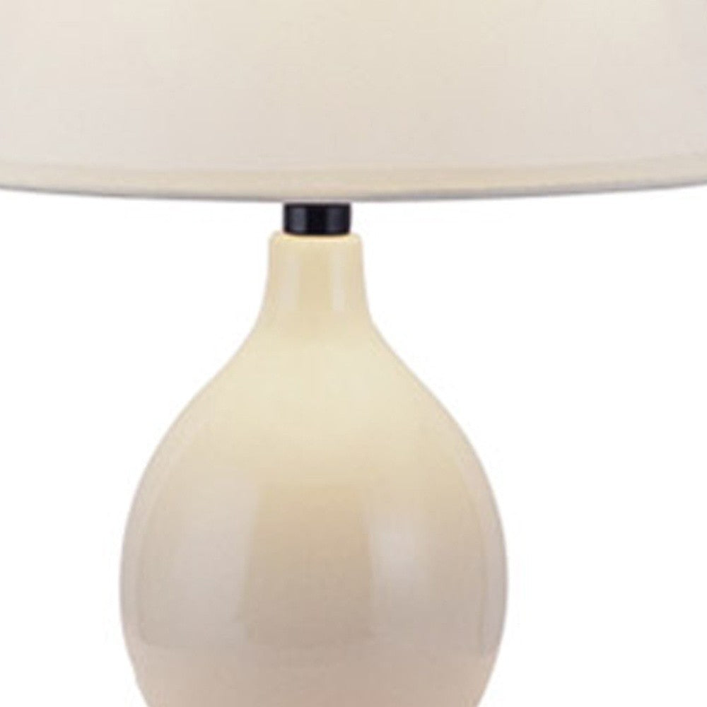 Contempo Bulb Beige Ceramic Table Lamp