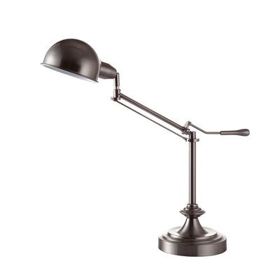 Silver Metal Swing Arm Table Lamp 