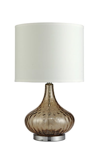 Brown Textured Glass Table Lamp 