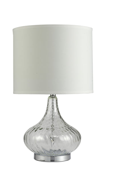 Clear Textured Glass Table Lamp 