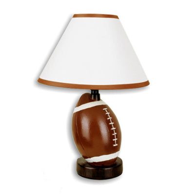 Football Shaped Table Lamp with White Shade 